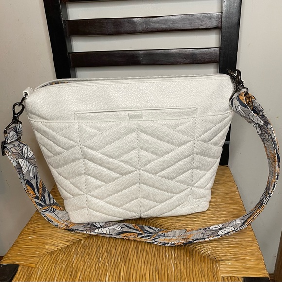 lug Handbags - Lug Vegan Leather Crossbody Flare XL, White